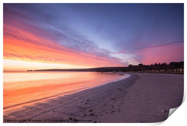 Knoll Beach Studland Print by Phil Wareham