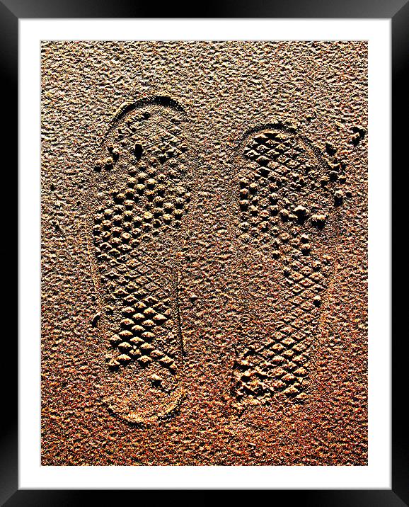 Shoe Prints Framed Mounted Print by Dom Cadiou