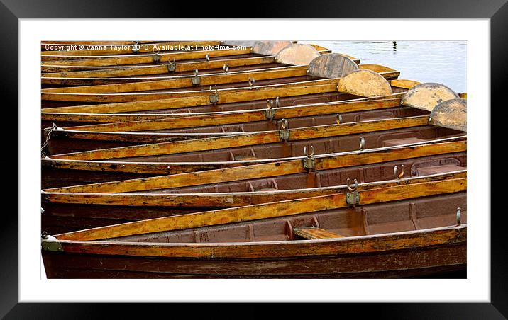Boats on the lake Framed Mounted Print by Vanna Taylor
