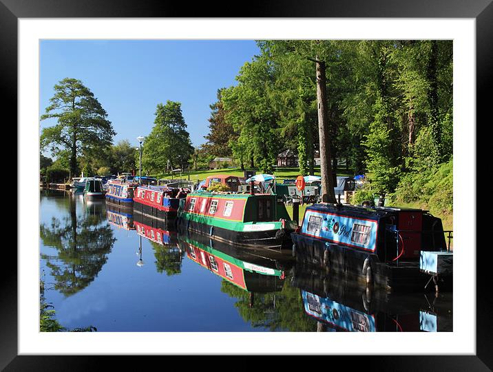 goytre warf The Monmouthshire & Brecon Canal Framed Mounted Print by simon powell