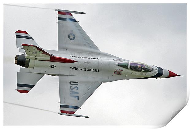 Thunderbirds F-16 topside pass Print by Rachel & Martin Pics