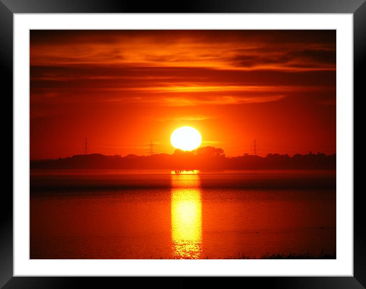 River Humber Sunset Framed Mounted Print by Mark Brindle