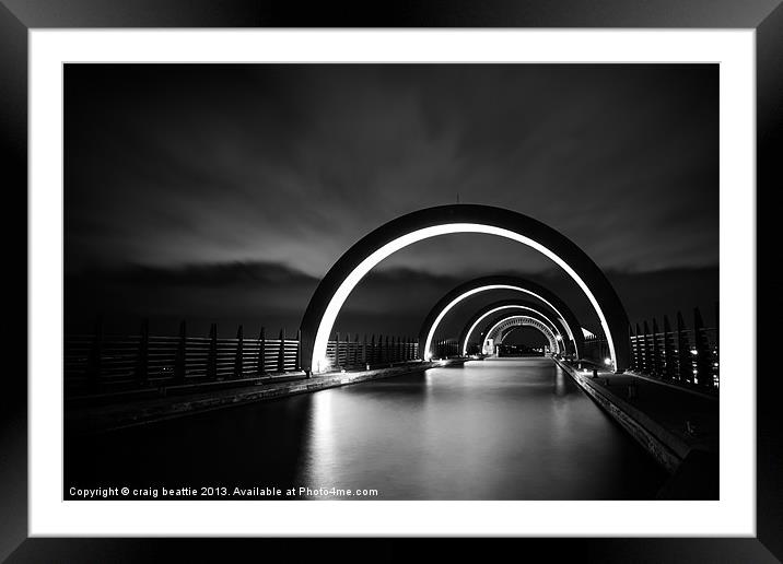 Black and White Hoops Framed Mounted Print by craig beattie