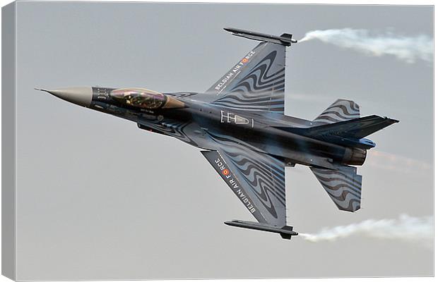 Belgian F-16 topside Canvas Print by Rachel & Martin Pics