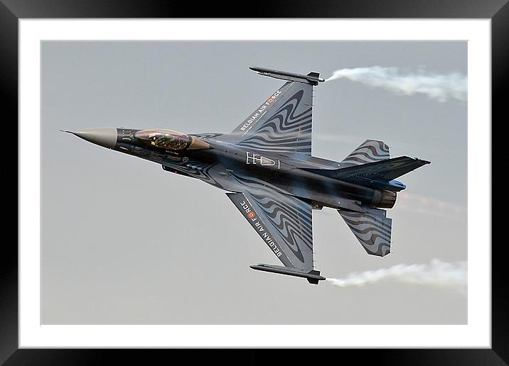 Belgian F-16 topside Framed Mounted Print by Rachel & Martin Pics