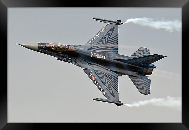 Belgian F-16 topside Framed Print by Rachel & Martin Pics