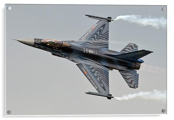 Belgian F-16 topside Acrylic by Rachel & Martin Pics