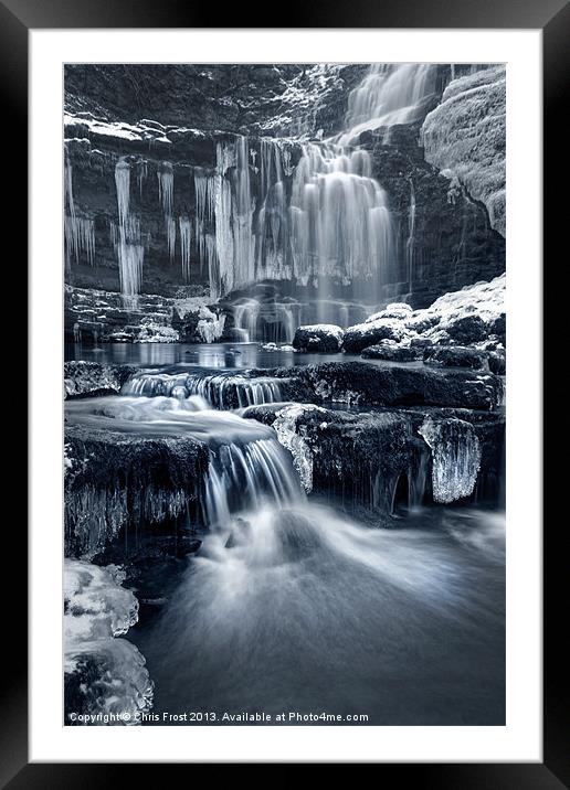The Falls at Scaleber Force Framed Mounted Print by Chris Frost