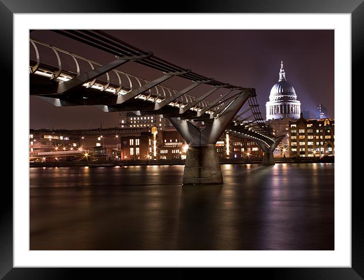 St.Pauls at Night Framed Mounted Print by Stuart Gennery