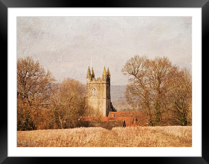 chiddingstone church, kent Framed Mounted Print by Dawn Cox