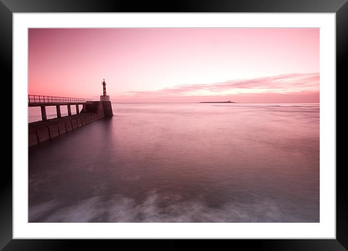 Amble Red Dawn Framed Mounted Print by Neil Coleran