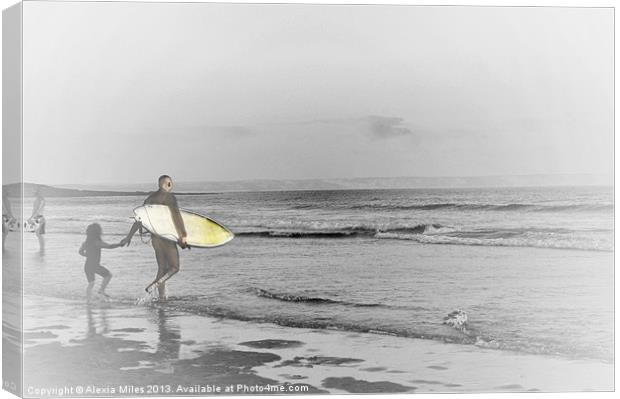 Surfing Canvas Print by Alexia Miles