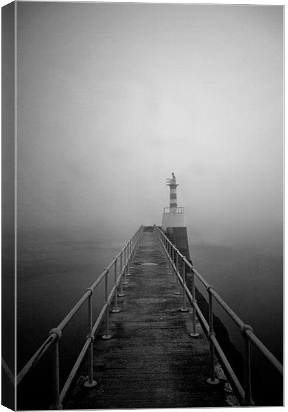Ghostly Pier Canvas Print by Neil Coleran