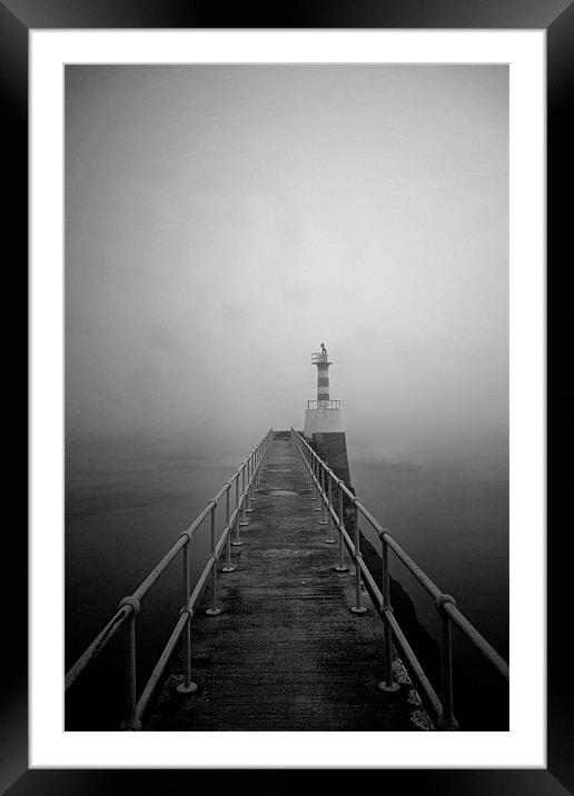 Ghostly Pier Framed Mounted Print by Neil Coleran