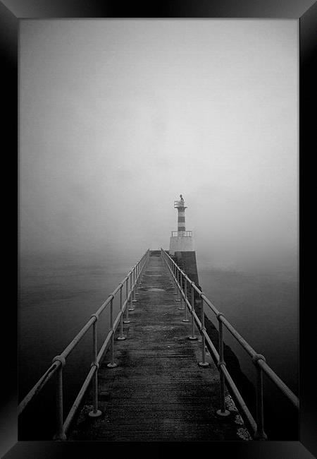Ghostly Pier Framed Print by Neil Coleran