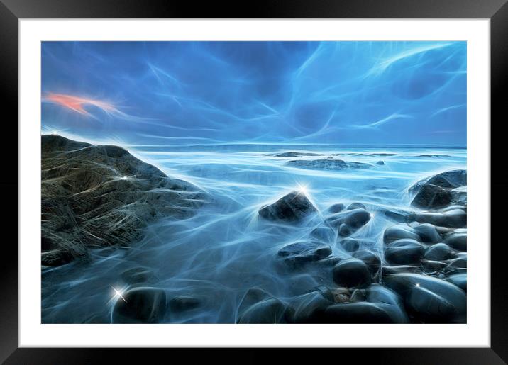 Mystic Seascape Framed Mounted Print by nick woodrow