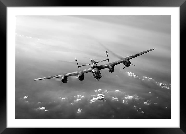 Lone Lancaster black and white version Framed Mounted Print by Gary Eason