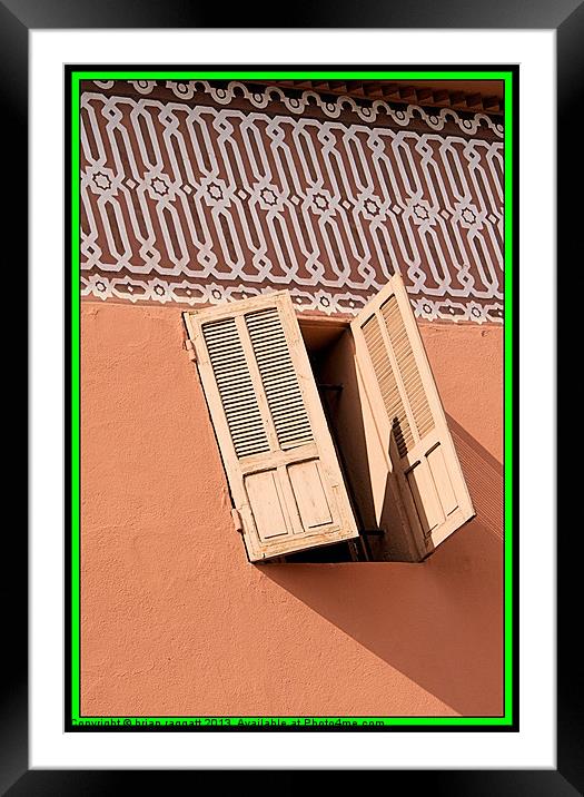 Window to Marrakesh Framed Mounted Print by Brian  Raggatt