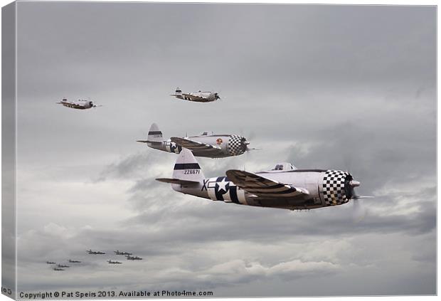 P47 Thunderbolt - Top Cover Canvas Print by Pat Speirs