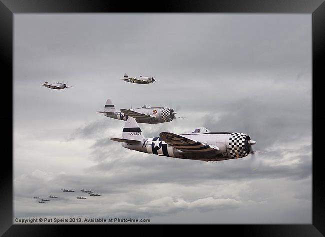 P47 Thunderbolt - Top Cover Framed Print by Pat Speirs