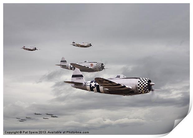 P47 Thunderbolt - Top Cover Print by Pat Speirs