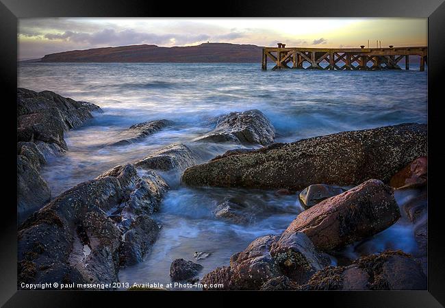 Sunset over Cumbrae Framed Print by Paul Messenger