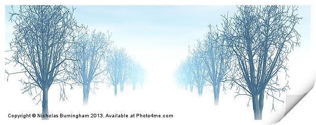 Winter Avenue Print by Nicholas Burningham