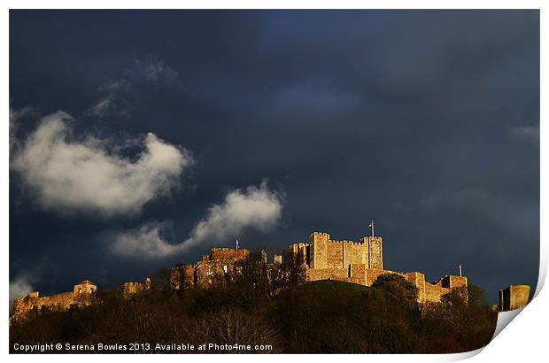 Majestic Dover Castle Print by Serena Bowles
