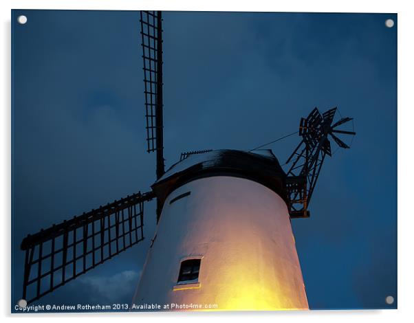 Lytham Windmill Acrylic by Andrew Rotherham