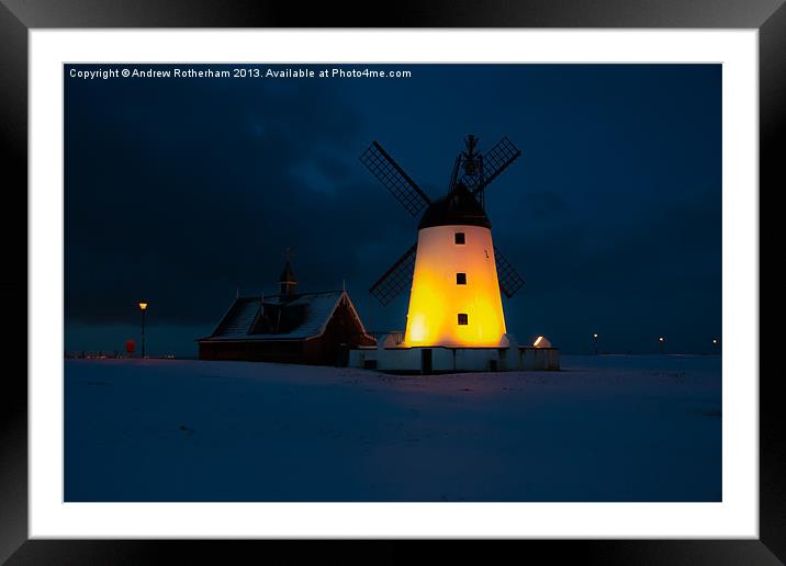 Lytham Windmill Framed Mounted Print by Andrew Rotherham