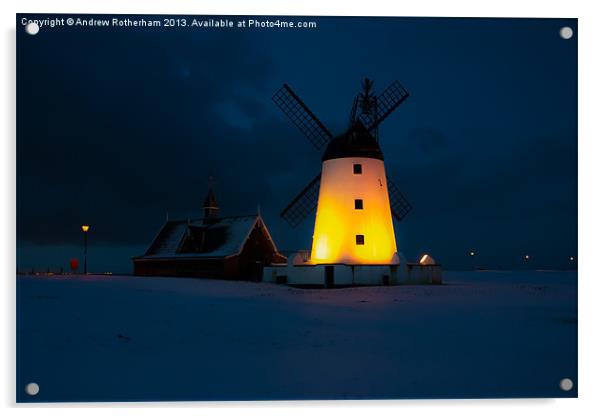 Lytham Windmill Acrylic by Andrew Rotherham