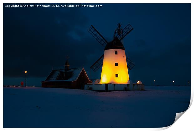 Lytham Windmill Print by Andrew Rotherham