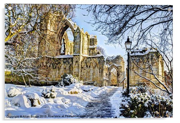 St Marys Abbey York Acrylic by Allan Briggs