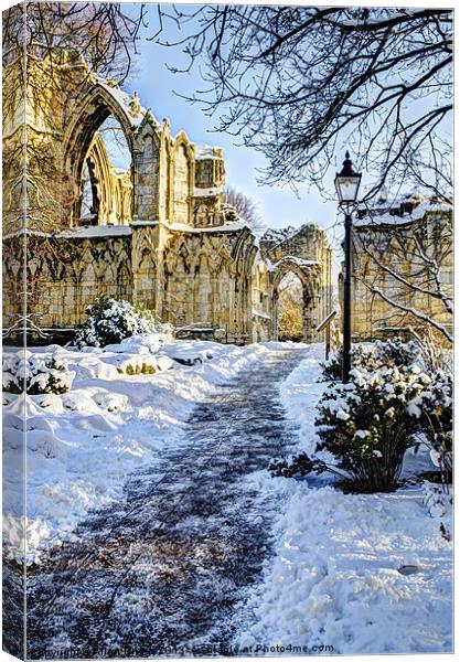 St Marys Abbey York Canvas Print by Allan Briggs