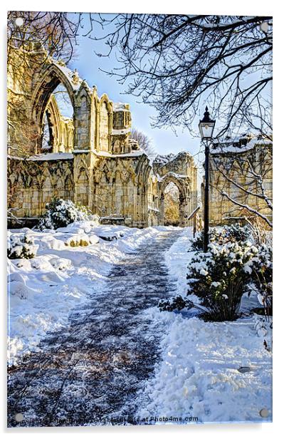 St Marys Abbey York Acrylic by Allan Briggs
