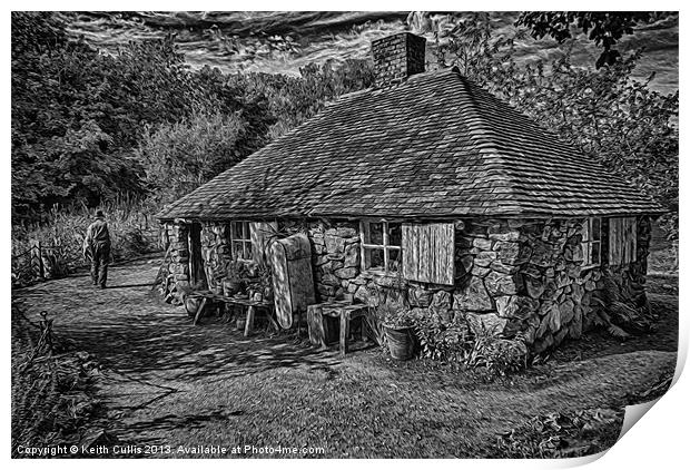 Squatters Cottage Print by Keith Cullis