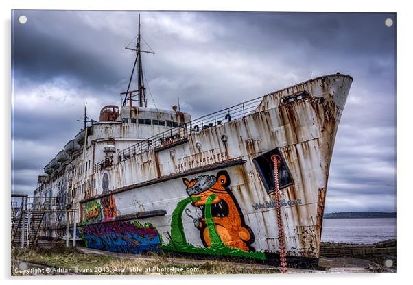 Fun Ship Acrylic by Adrian Evans