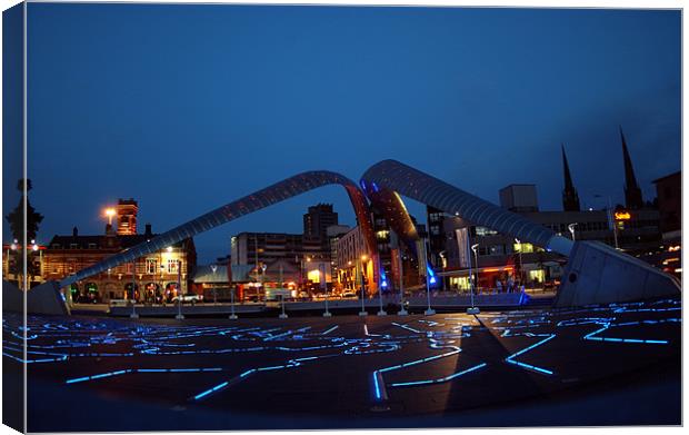 City Centre Tron Canvas Print by Ian Young