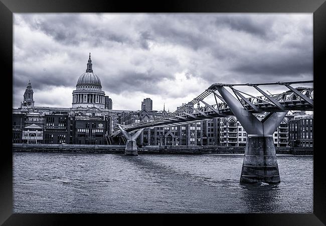 The Bridge to St. Pauls Cathedral Framed Print by Junwei Chu