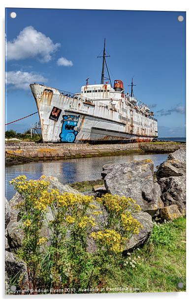 Rusty Ship Acrylic by Adrian Evans