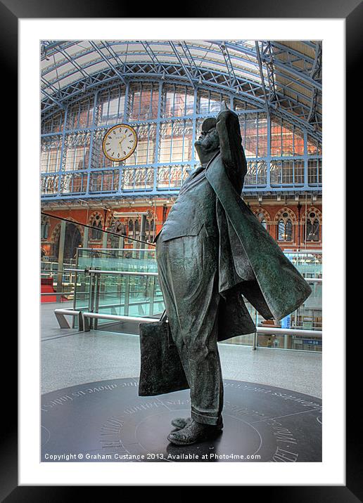 St Pancras Station Framed Mounted Print by Graham Custance