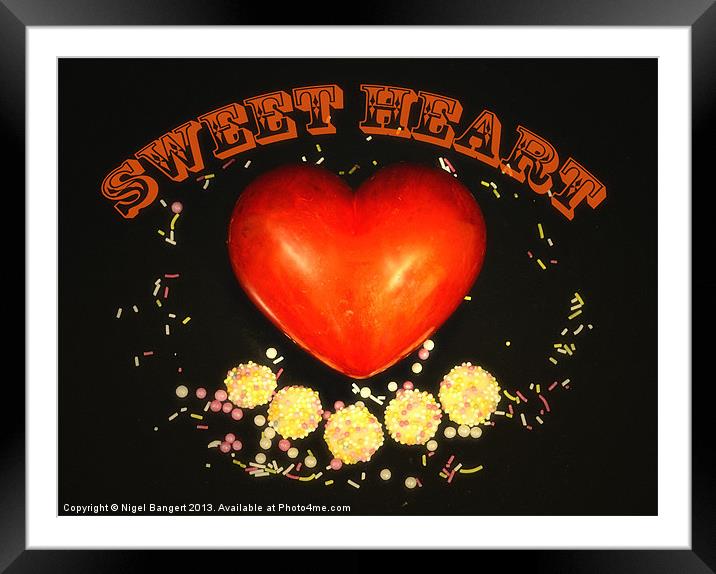 Sweet Heart Framed Mounted Print by Nigel Bangert