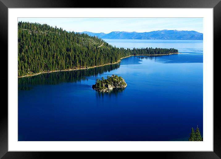 Lake Tahoe impression, California Framed Mounted Print by Claudio Del Luongo