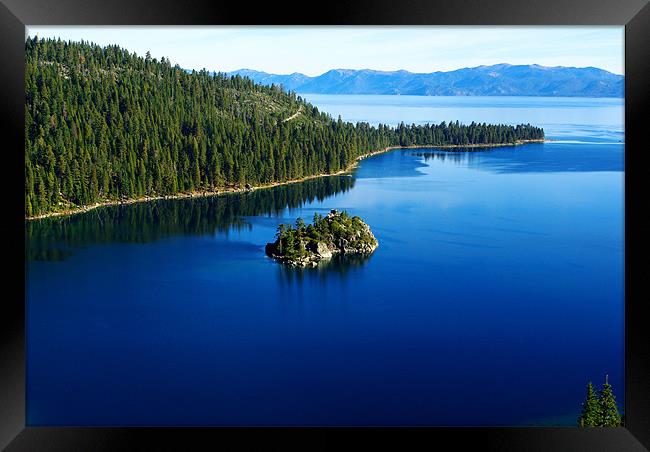 Lake Tahoe impression, California Framed Print by Claudio Del Luongo