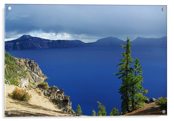 Crater Lake impression, Oregon Acrylic by Claudio Del Luongo