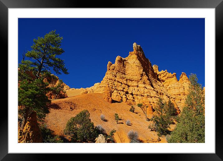 Casto Canyon impression, Utah Framed Mounted Print by Claudio Del Luongo