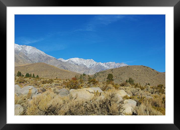 Majestic Sierra Nevada Framed Mounted Print by Claudio Del Luongo