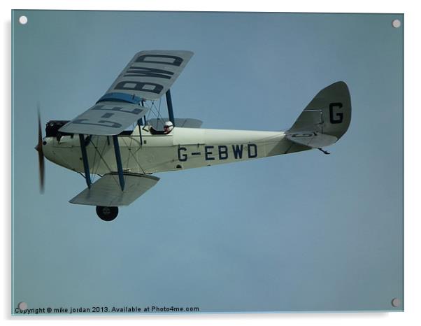 De Havilland DH60X Moth Acrylic by mike jordan