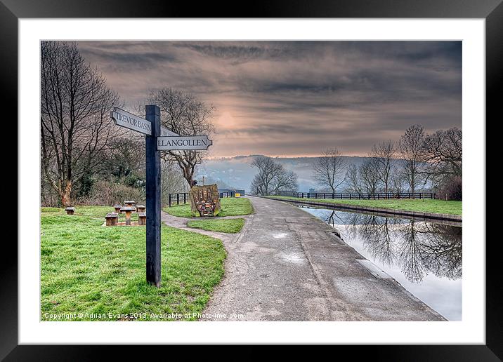 Llangollen Canal Framed Mounted Print by Adrian Evans