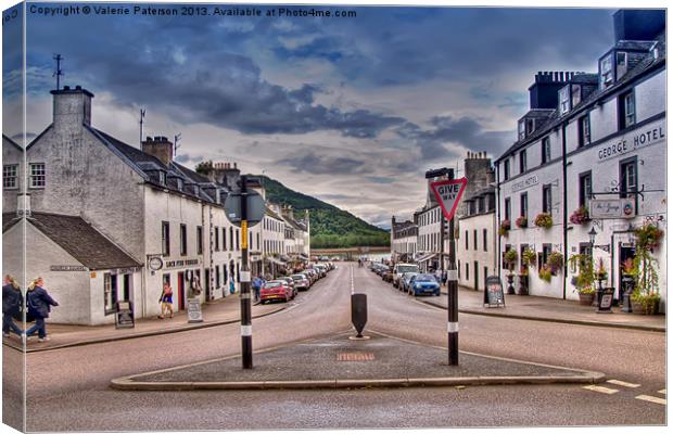 Inveraray on Loch Fyne  Canvas Print by Valerie Paterson